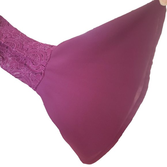 Altar'd State Women's NEW Plum Bell Lace Sleeve Dress NWT - Picture 6 of 8